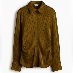 Golden Olive Draped Shirt